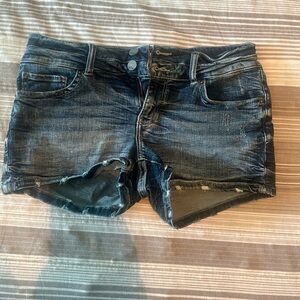 Buckle Dark Wash Jean Shorts